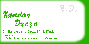 nandor daczo business card